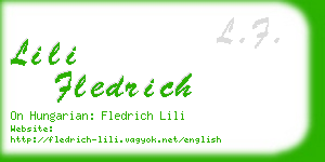 lili fledrich business card